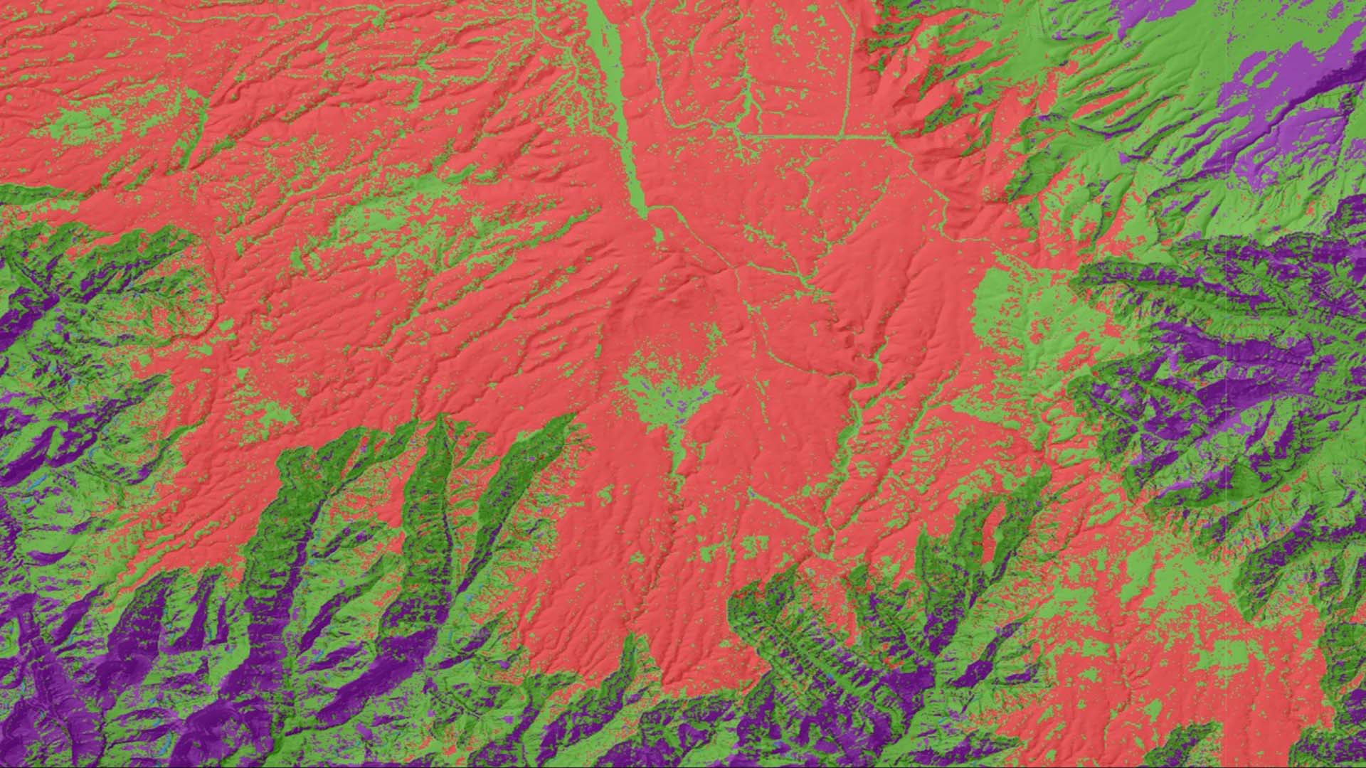 Land type classifications over the Grand Canyon